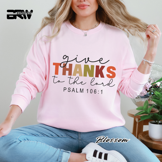 'Give Thanks To The Lord' Faith Long-Sleeve Tee