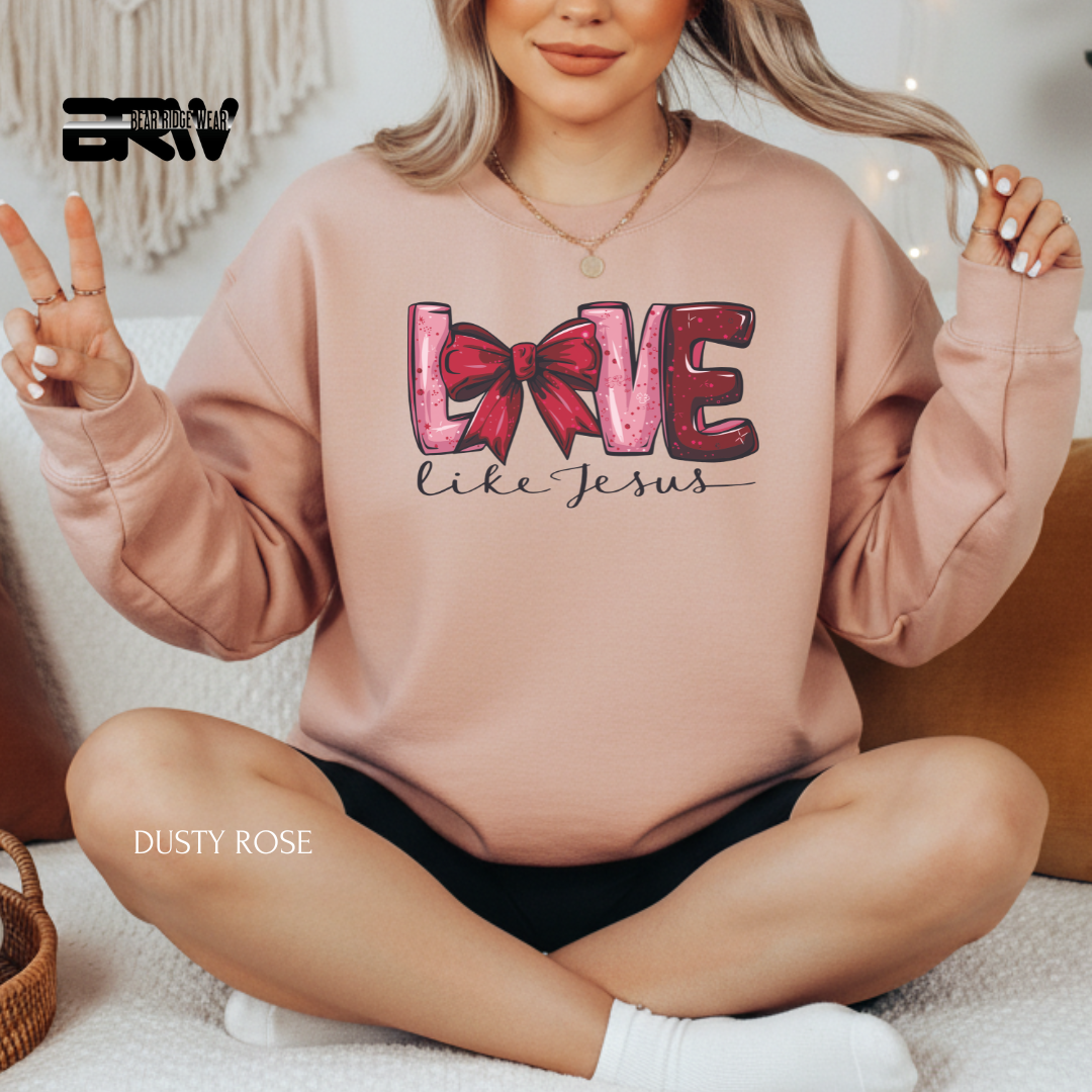 'Love like Jesus' Valentine's Crewneck Sweatshirt
