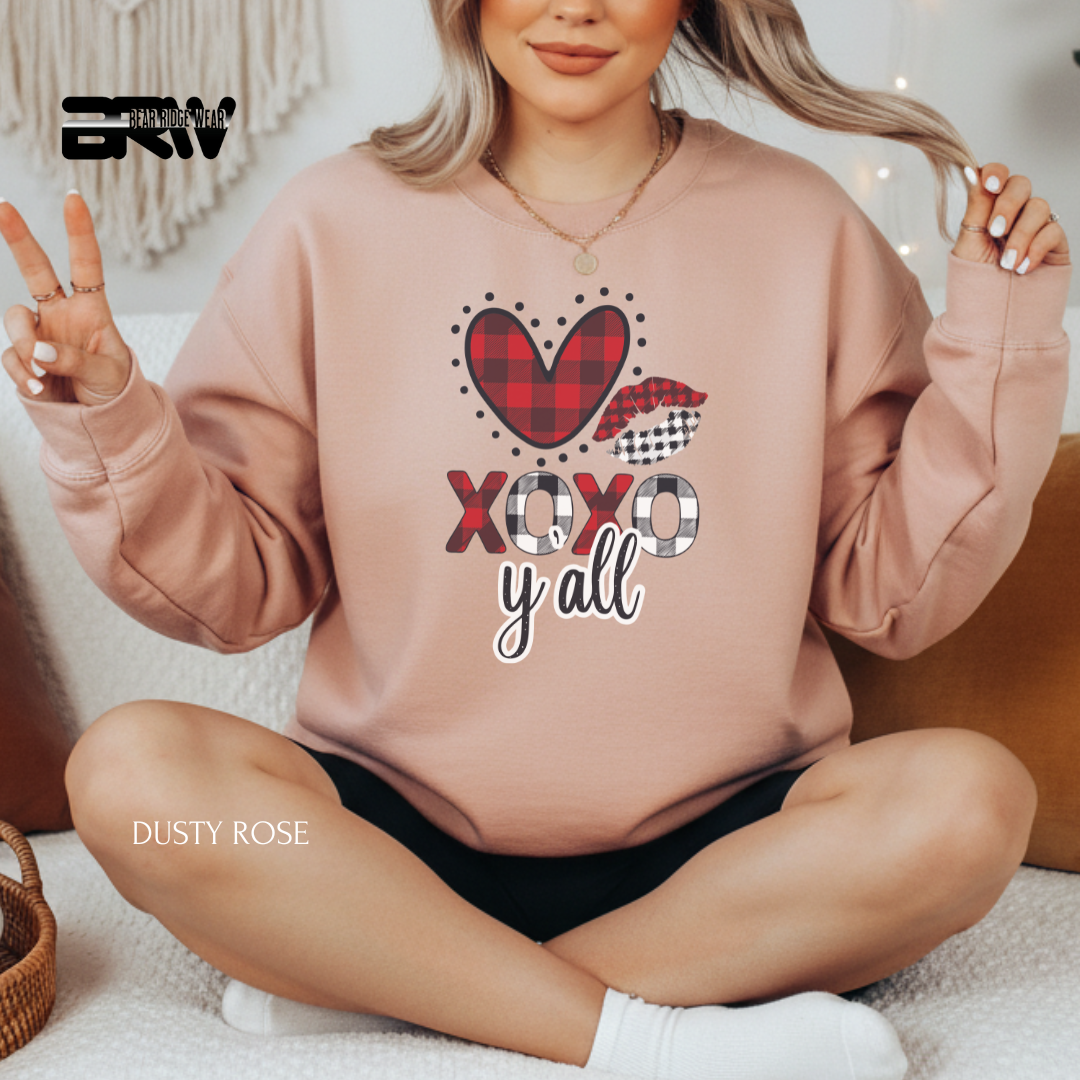 'XOXO Y'all' Valentine's Crewneck Sweatshirt